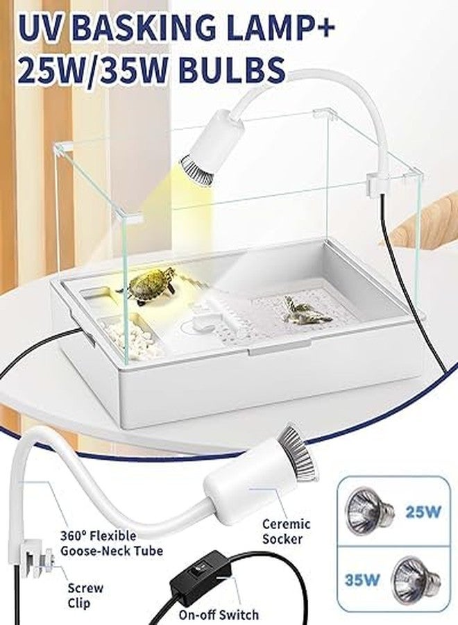 MoonOrange Large Turtle Tank Kit(Tank + Light + Water Pump), Acrylic Turtle Tank Starter Kit with Two Rain Shower Head, Adjustable Water Pump, Higher Fences (Kit-S) - Image 4